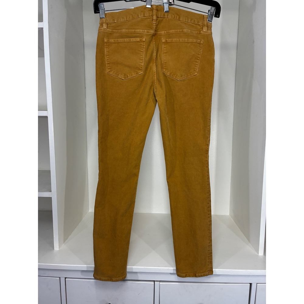 J.Crew Toothpick Corduroy Pants Mustard Yellow Skinny Slim Fit Womens Size 29 - Picture 3 of 8